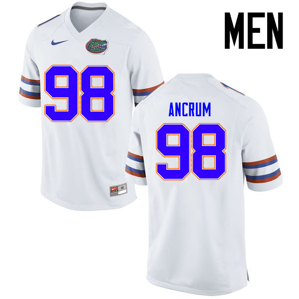 Men Florida Gators #98 Luke Ancrum College Football Jerseys Sale-White - Click Image to Close